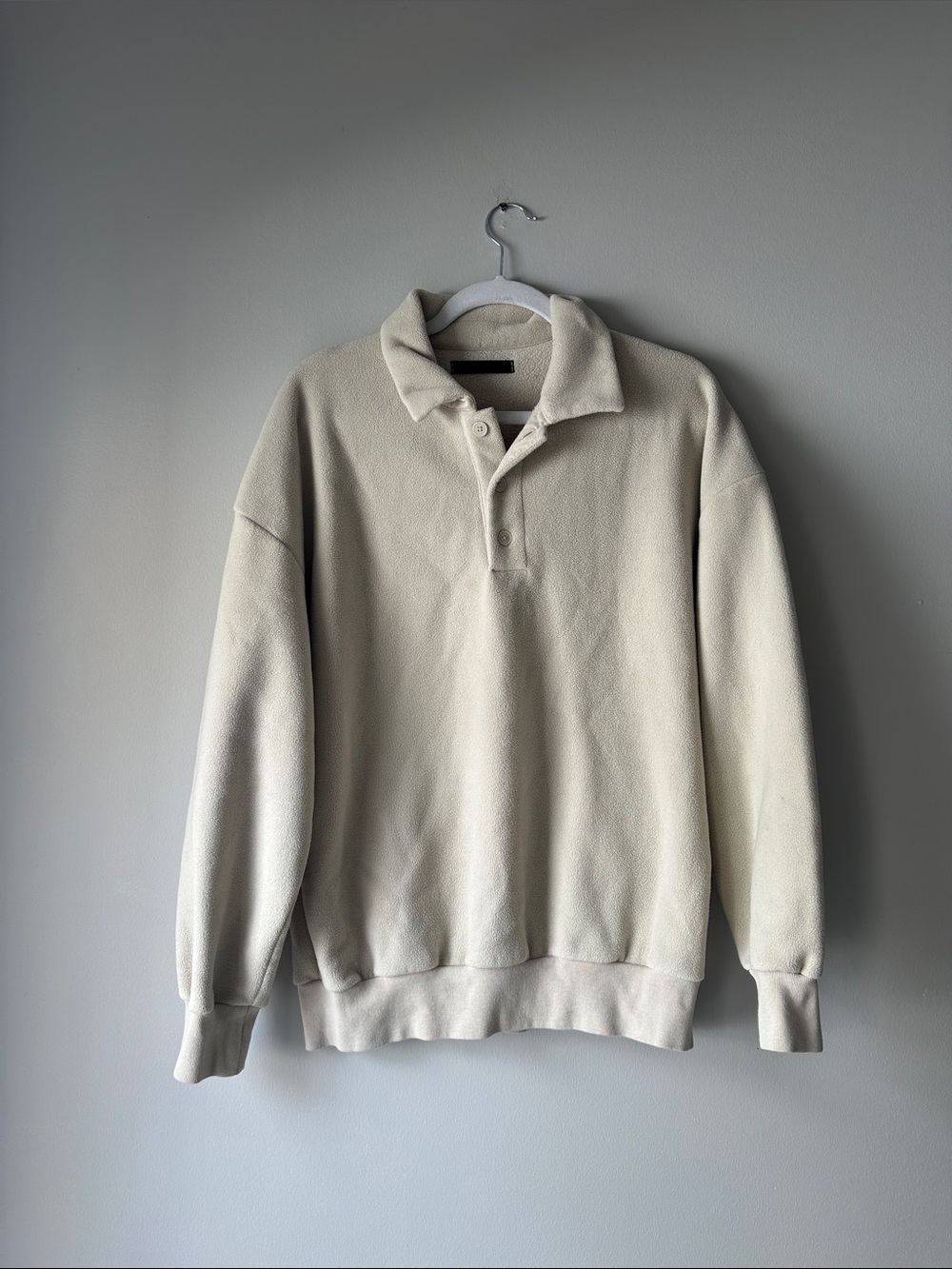 OAK + FORT Fleece Rugby / Long Sleeve Polo